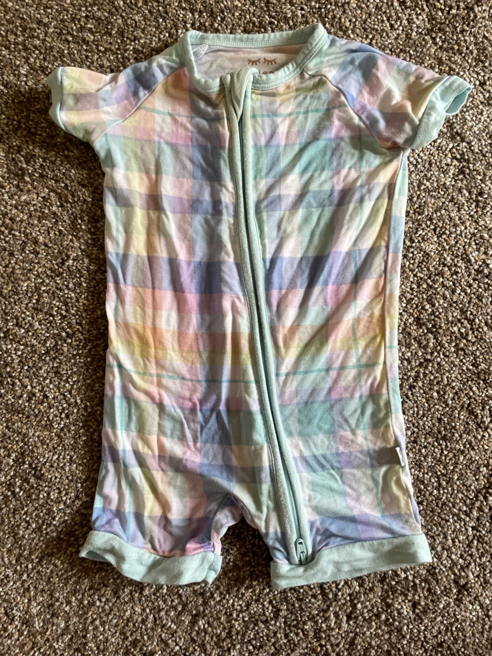 Little Sleepies Pastel Plaid Shorty